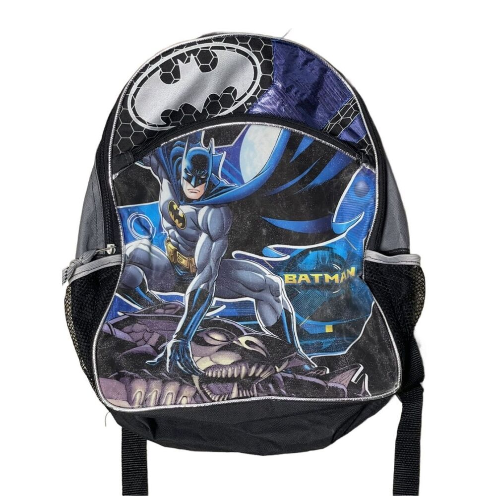 Batman Graphic Kids Shimmering Backpack - Blue & Black
